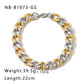 Mix Men Chain Bracelets [304 Stainless Steel 18K Gold]