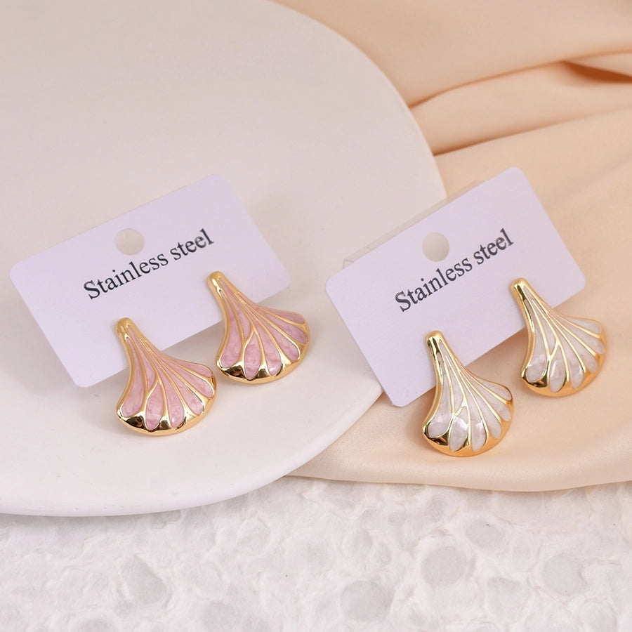 Romantic Simple Style Sector Earrings [304 Stainless Steel]