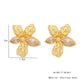 Jewelry IG Style Commute Geometric Butterfly 304 Stainless Steel Zircon 18K Gold Plated Inlay Earrings Necklace