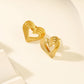 Heart Shape Polishing Hollow Out Earrings [304 Stainless Steel,18K Gold Plated]