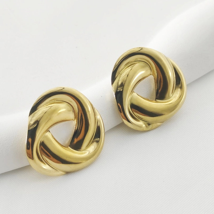 Swirl Braid Earrings [304 Stainless Steel]