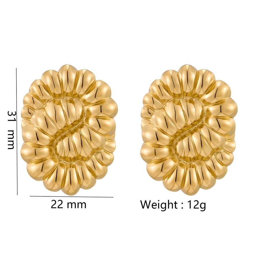 Mischen Sie Desgns Bogenknotenschalenohrringe [316 Edelstahl, 18K Gold plattiert]