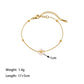 White Daisy Flower Bracelet/Necklace [304 Stainless Steel,18K Gold Plated]