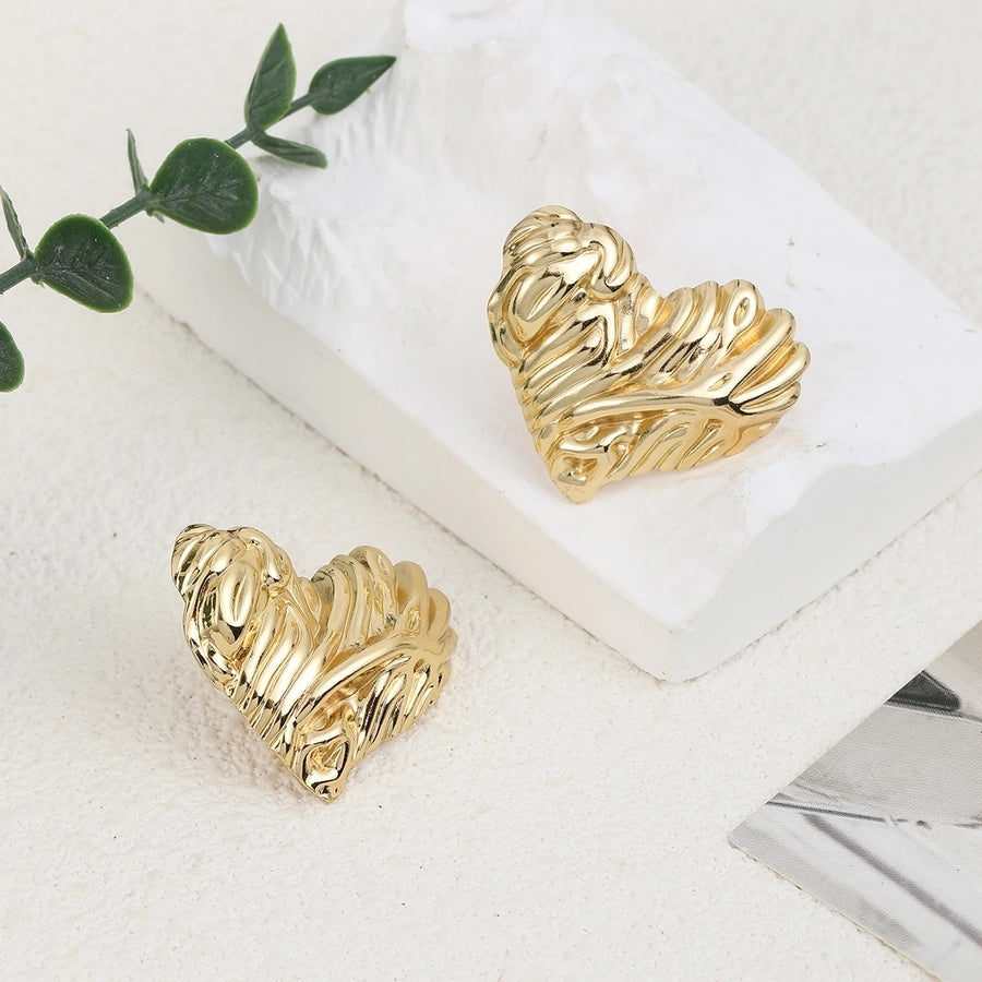 Heart Shape Stud Earrings [304 Stainless Steel]