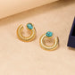 Turquoise Stone Earring [304 Stainless Steel,18K Gold Plated]