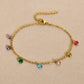 Zircon Beads Anklet [Stainless Steel]