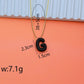 Resin Letter Necklace [304 Stainless Steel,14K Gold Plated]