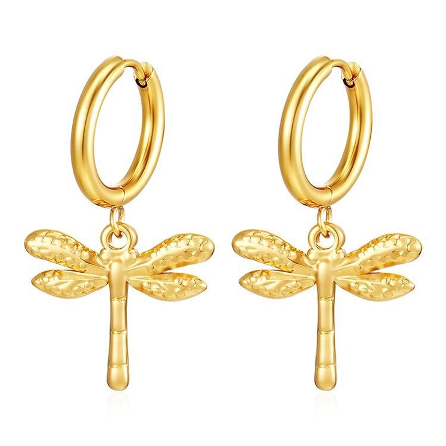 Geometric Star Spiral Drop Earrings [304 Stainless Steel,18K Gold Plated]