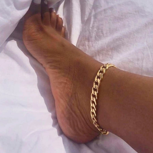 Curb Chain Anklet [304 Nerezová ocel]