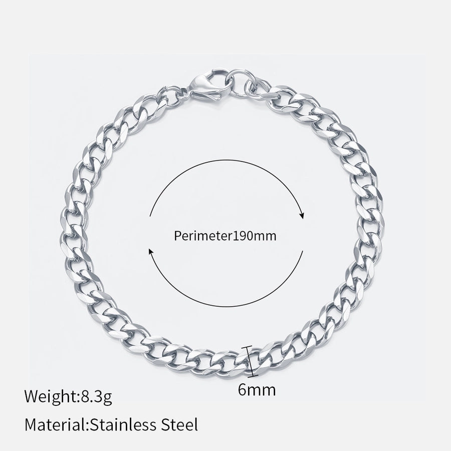 Bracelet łańcucha krawężnika [304 stal nierdzewna]