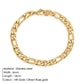 Figaro Chain Bracelet [Stainless Steel, 14K Gold Plated]