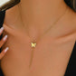 Butterfly Pendant Necklace [304 Stainless Steel,14K Gold Plated]