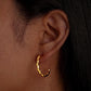 Spiral Stripe Earrings [201 Stainless Steel,18K Gold Plated]