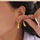 Water Droplets Earrings [304 Stainless Steel,18K Gold Plated]