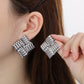 Big Square Earrings [304 Stainless Steel, 18K Gold Plated]