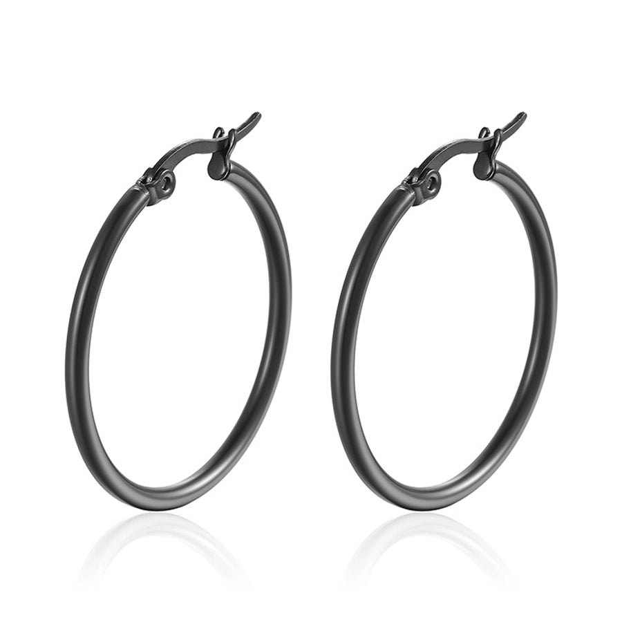 Hoop Earrings [201 Stainless Steel,18K Gold Plated]