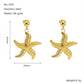 Marine Style Starfish Drop Earrings [304 Stainless Steel,18K Gold Plated]