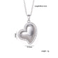 Zircon Heart Pendant Necklace  [304 Stainless Steel,Copper]