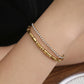 Letter Rhinestones Chain Card Bracelets [304 Stainless Steel,18K Gold Plated]