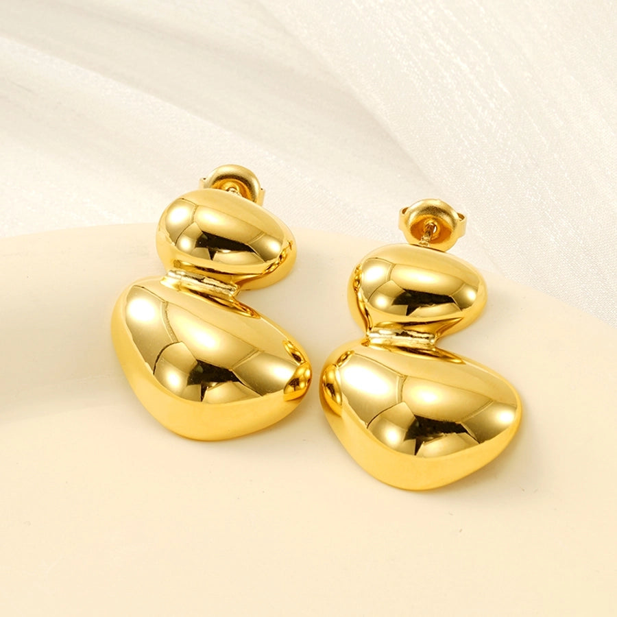 Irregular Earrings [304 Stainless Steel,18K Gold Plated]