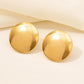 Round Style Sun Moon Earrings [304 Stainless Steel,18K Gold Plated]