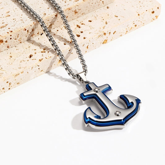 Vintage Style Anchor Pendant Necklace [304 Stainless Steel]