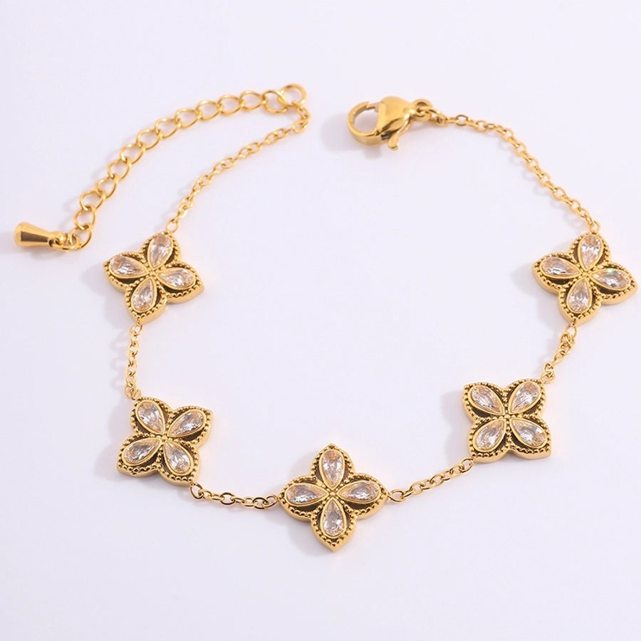 Floral Style  Bracelet [304 Stainless Steel]