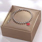 Acrylic Heart Beaded Bracelets [316 Stainless Steel, 18K Gold Plated]