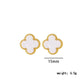 Four Leaf Clover Acrylic Bracelet/Earrings/Necklace [304 Stainless Steel,18K Gold Plated]