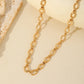 Cable Chain Necklace  [304 Stainless Steel,18K Gold Plated]