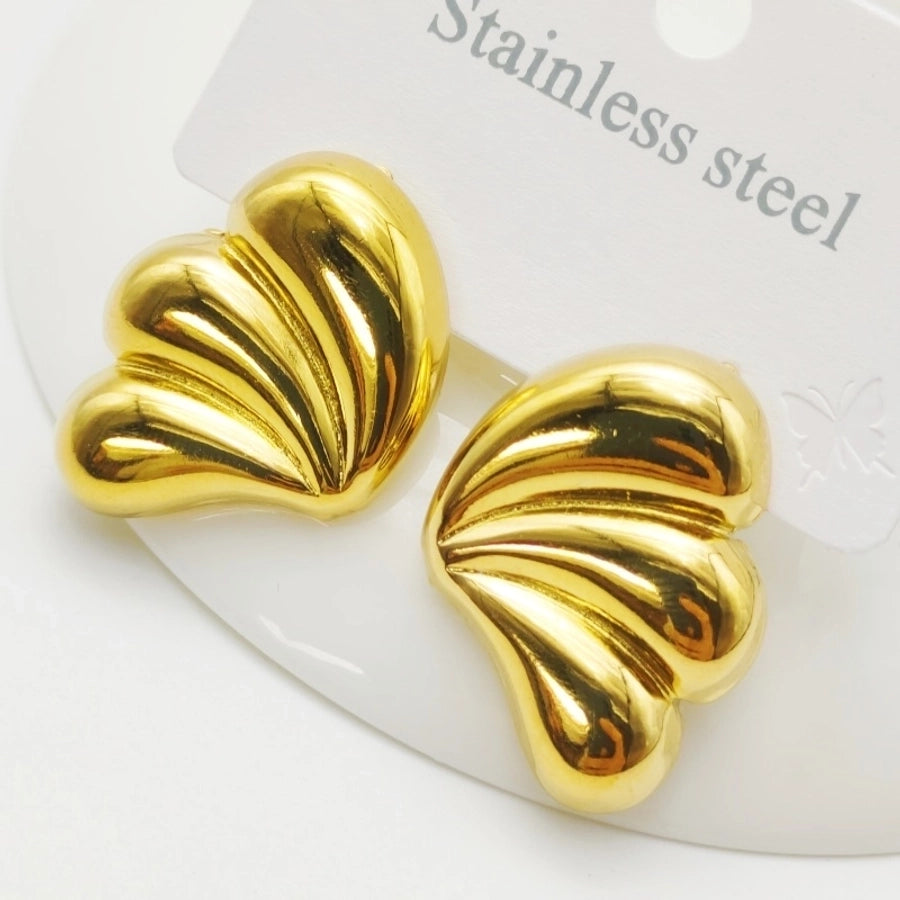 Mix Design Earrings [304 Stainless Steel,18K Gold Plated]