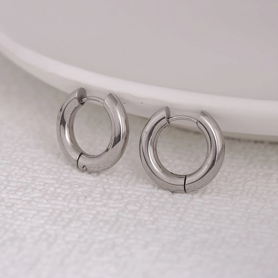 Round Hoop Earrings [304 Stainless Steel]