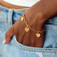 Multiple Hearts Chain Bracelet [Stainless Steel,18K Gold Plated]