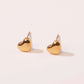 Small Heart Stud Earrings [304 Stainless Steel, 18K Gold Plated]