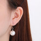 Round Oval Pearl Earrings [304 Stainless Steel]