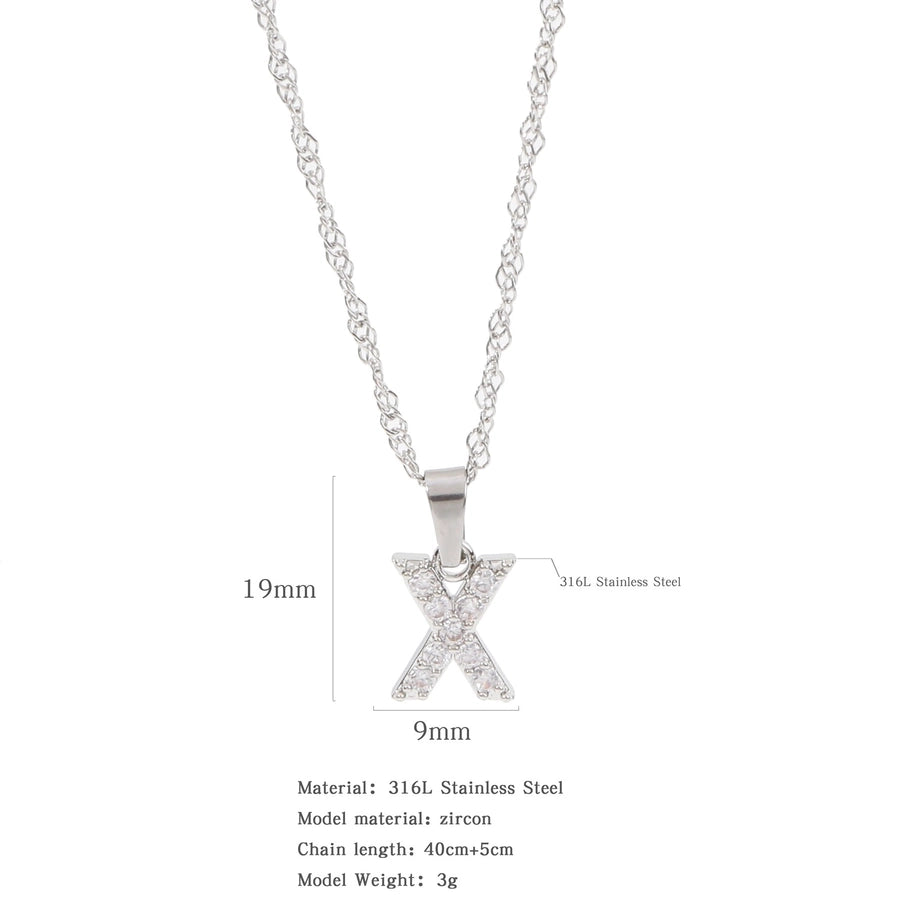 Constellation Zircon Pendant Necklace [304 Stainless Steel ]