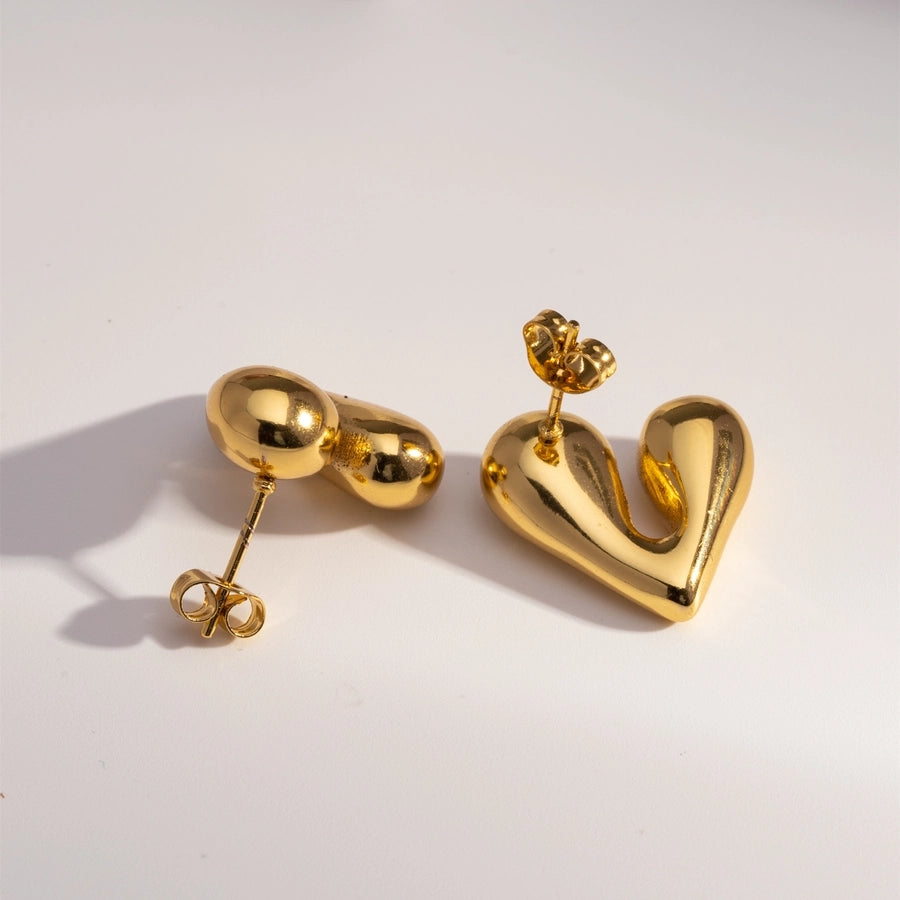 Mix Designs Earrings [304 Stainless Steel,18K Gold Plated]