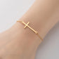 Cross Bracelets [201 Stainless Steel,18K Gold Plated]