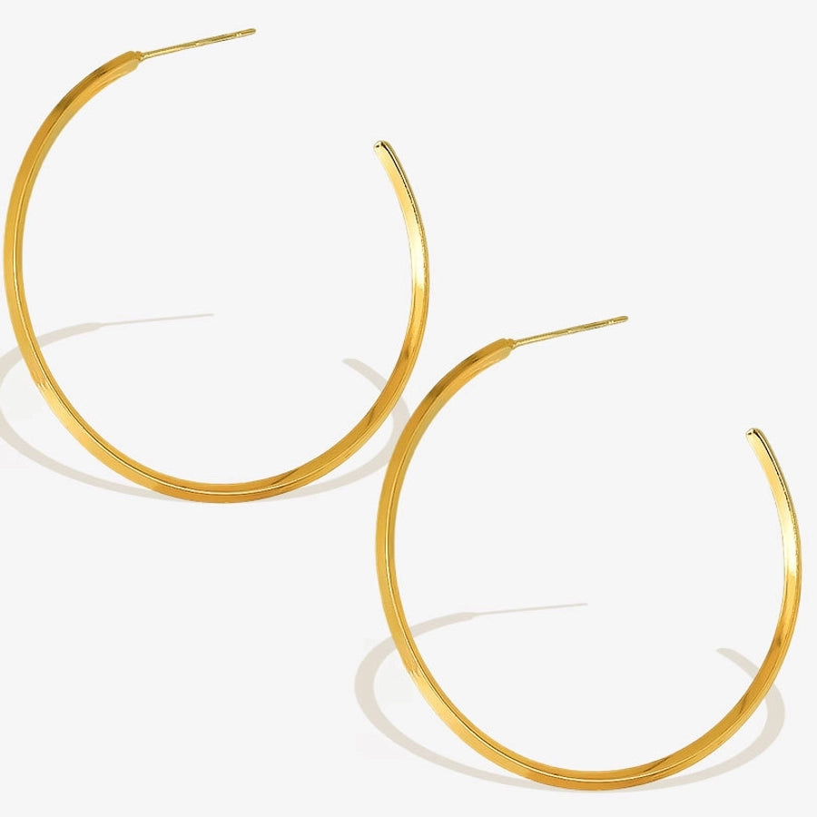 Round Hoop Earrings [304 Stainless Steel]