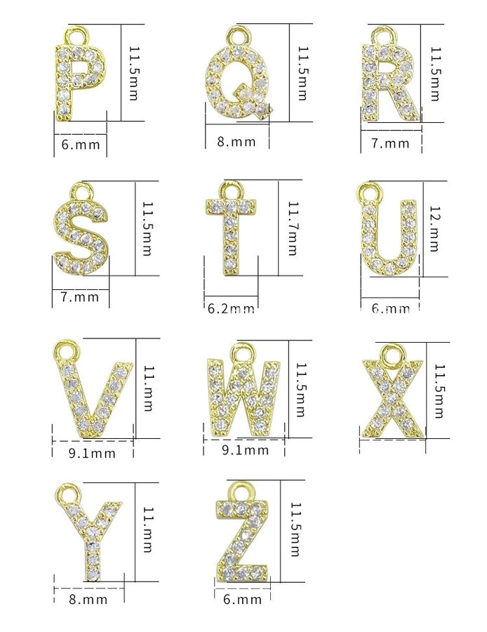 Shiny Letter Pendant Necklace [304 Stainless Steel]