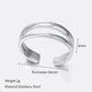 Double Line Open Ring [Stainless Steel]