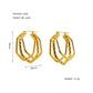 Geometric Solid Color  Hoop Earrings [304 Stainless Steel,18K Gold Plated]