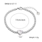 Heart Shape Rhinestones Bracelets [304 Stainless Steel]