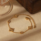 Bracciale/collana fiore a trifoglio a quattro foglie [acciaio inossidabile 304, oro 18K placcato]