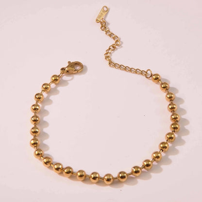 Pulseira redonda [304 aço inoxidável, peito de ouro de 18k]