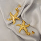 Marine Style Starfish Drop Earrings [304 Stainless Steel,18K Gold Plated]