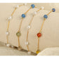 Round Artificial Pearls Bracelet/Necklace [304 Stainless Steel,18K Gold Plated]