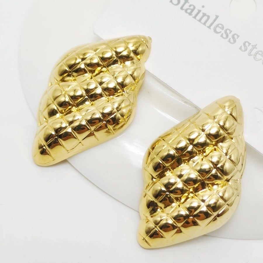 Mix Design Earrings [304 Stainless Steel,18K Gold Plated]