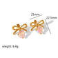 Heart Shape Bow Knot Earrings [304 Stainless Steel]