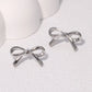 Bow Knot Earrings [304 Stainless Steel,18K Gold Plated]